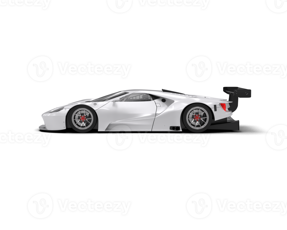 Realistic race car isolated on background. 3d rendering - illustration png