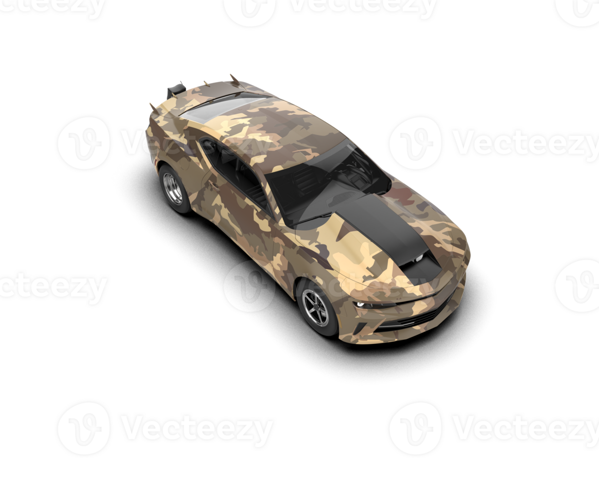 Realistic race car isolated on background. 3d rendering - illustration png
