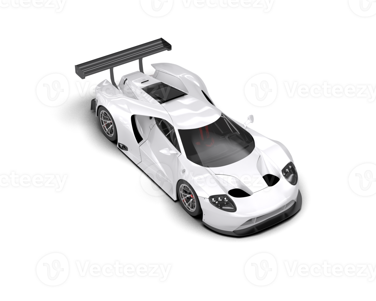 Realistic race car isolated on background. 3d rendering - illustration png
