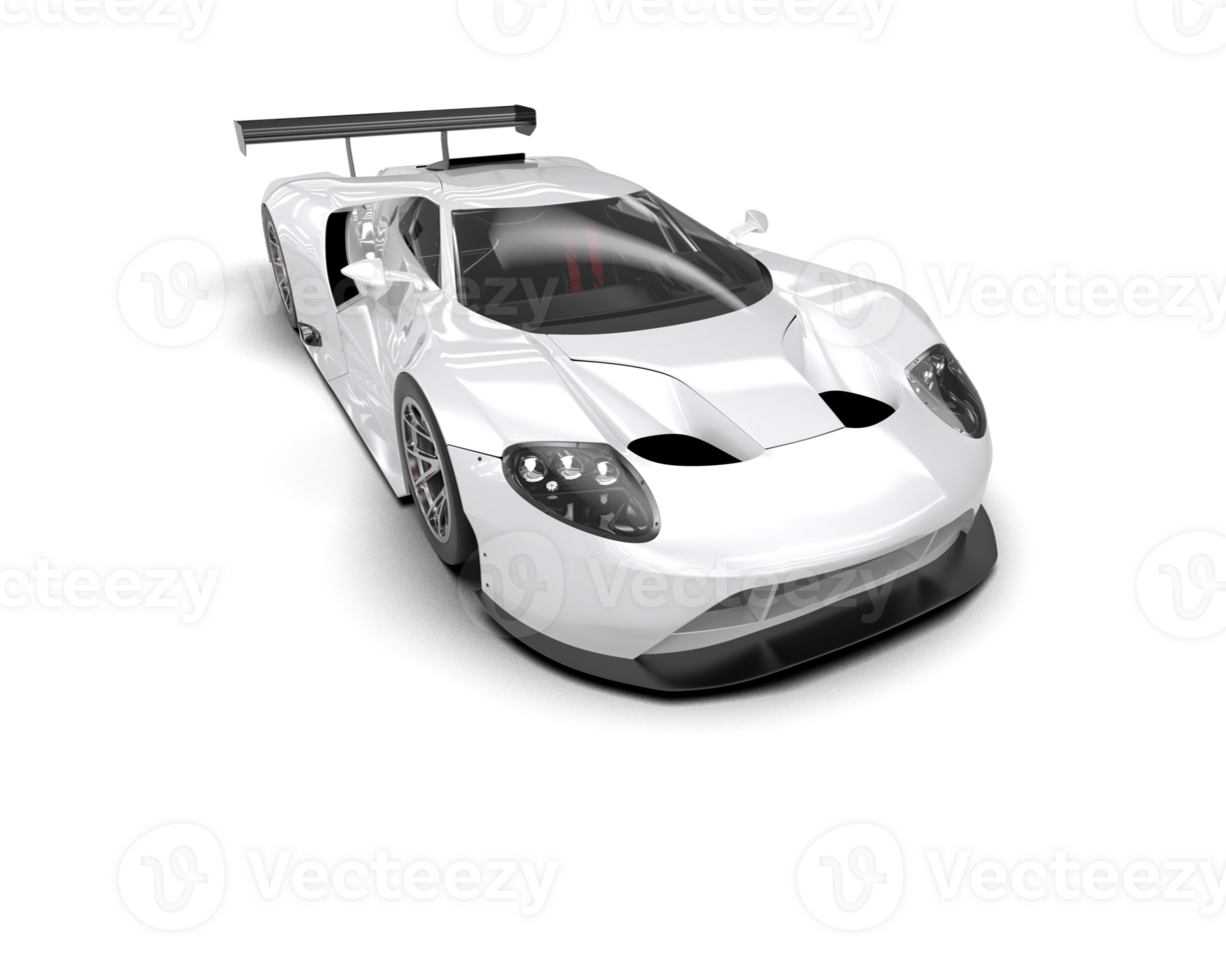 Realistic race car isolated on background. 3d rendering - illustration png