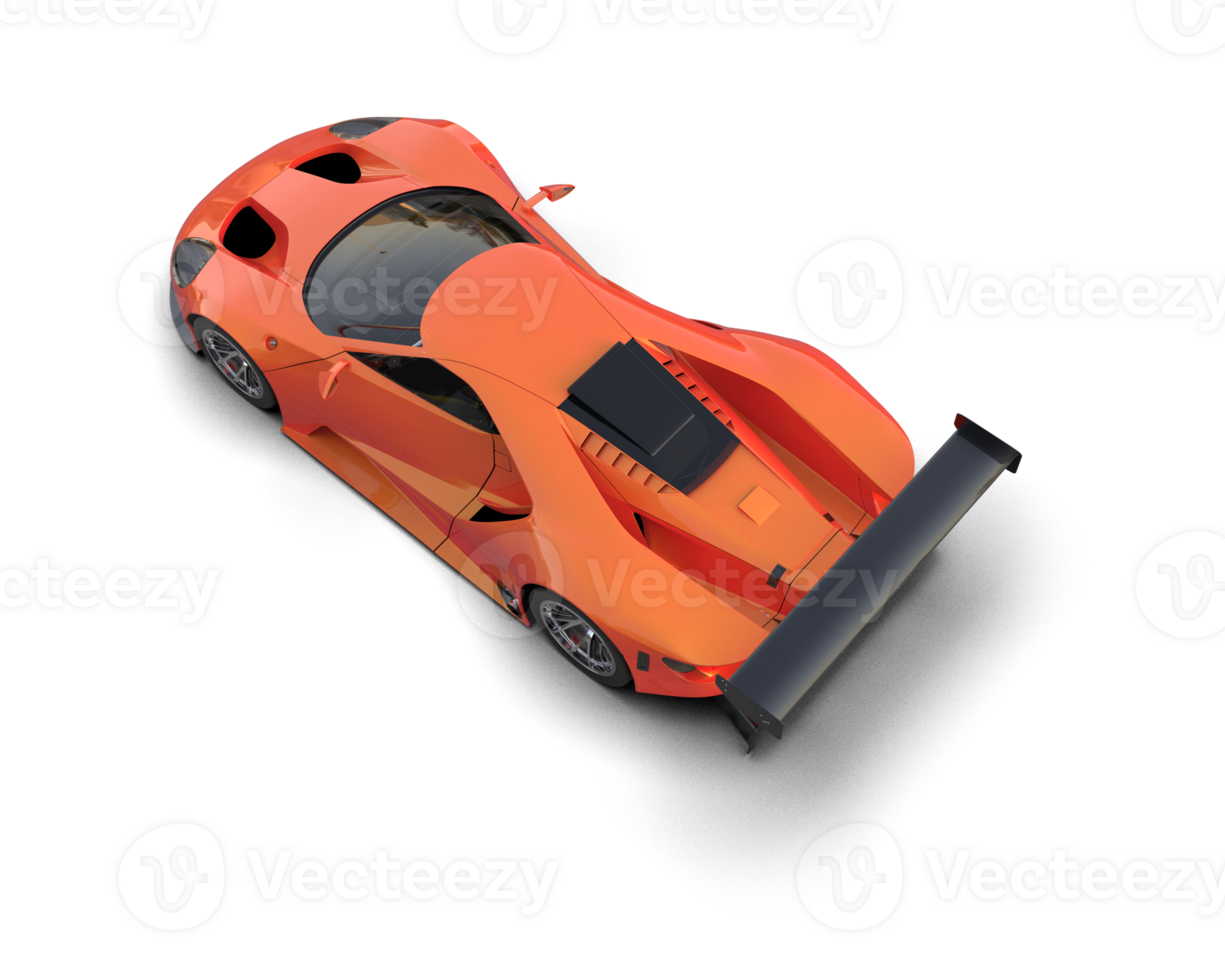 Realistic race car isolated on background. 3d rendering - illustration png