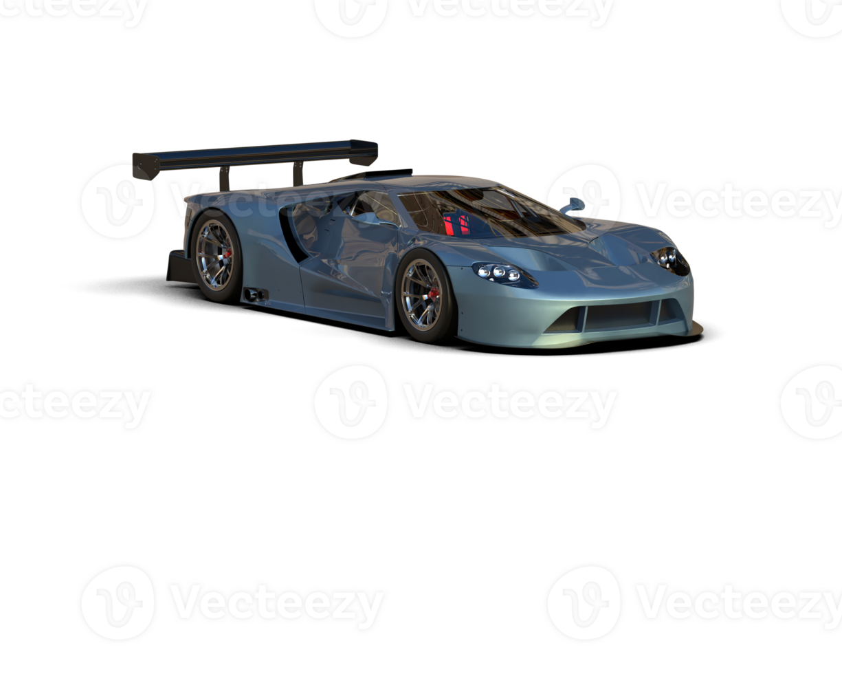 Realistic race car isolated on background. 3d rendering - illustration png