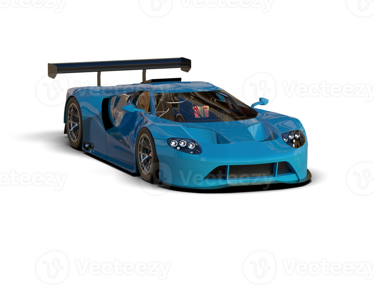 Realistic race car isolated on background. 3d rendering - illustration png