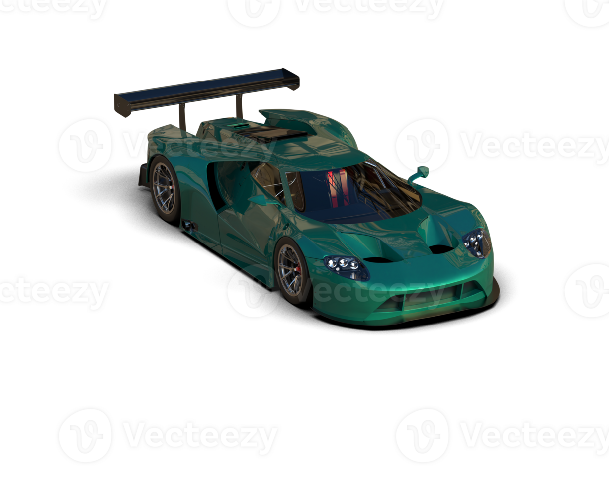Realistic race car isolated on background. 3d rendering - illustration png