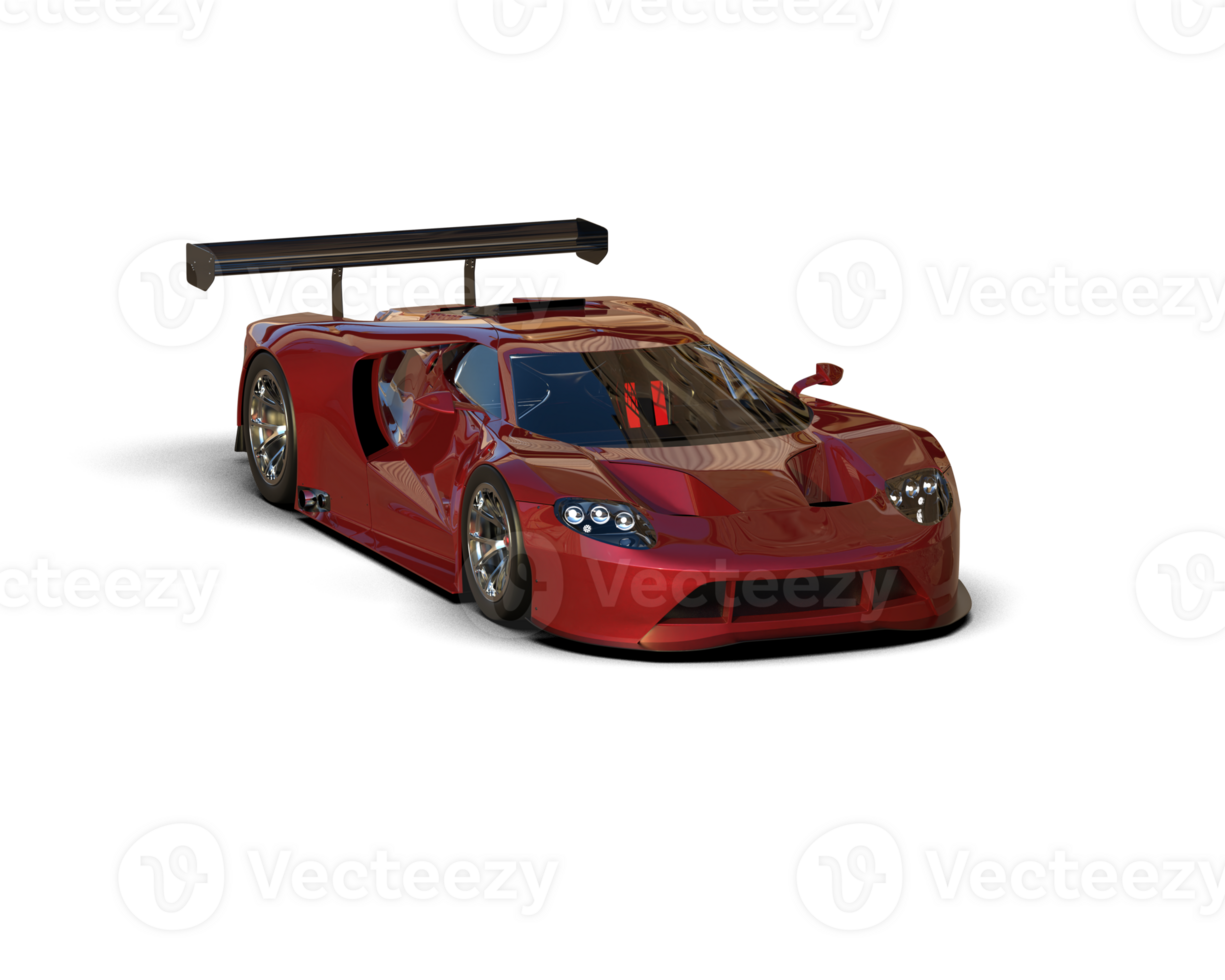 Realistic race car isolated on background. 3d rendering - illustration png
