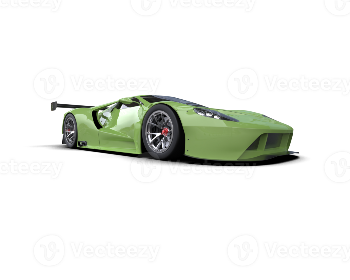 Realistic race car isolated on background. 3d rendering - illustration png