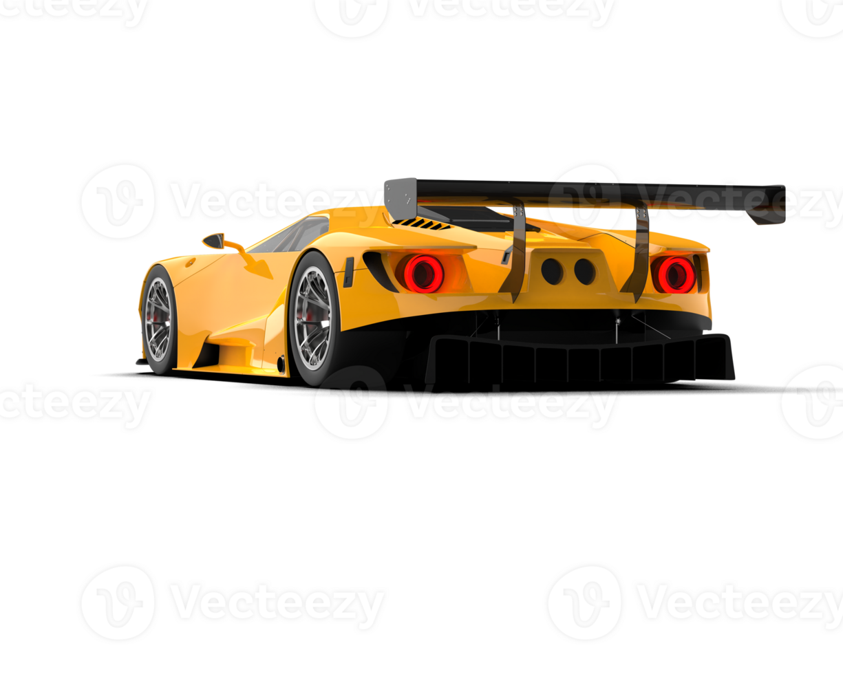 Realistic race car isolated on background. 3d rendering - illustration png