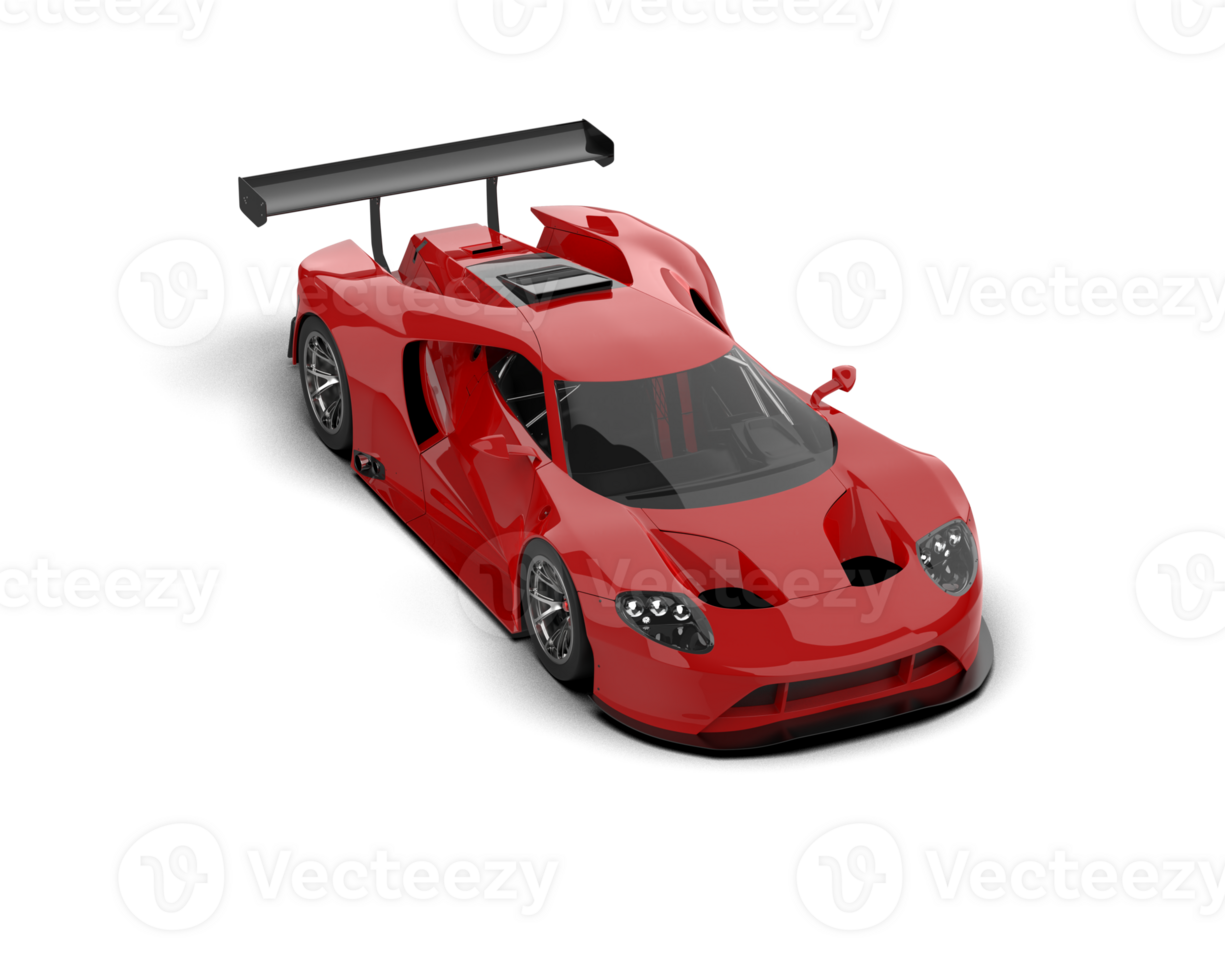 Realistic race car isolated on background. 3d rendering - illustration png