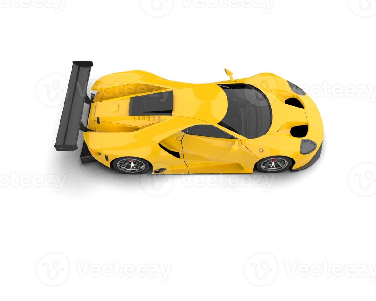 Realistic race car isolated on background. 3d rendering - illustration png