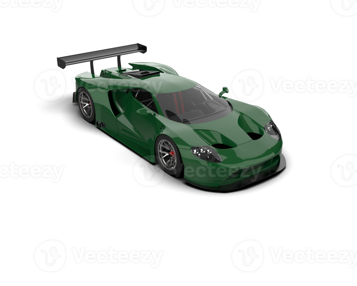Realistic race car isolated on background. 3d rendering - illustration png