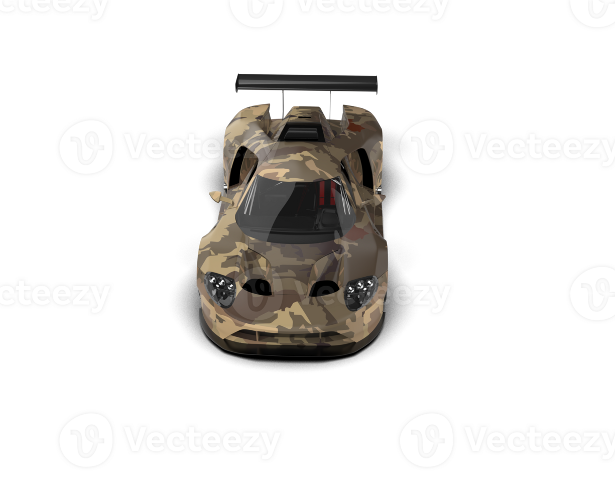 Realistic race car isolated on background. 3d rendering - illustration png