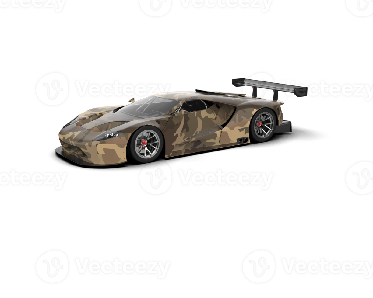 Realistic race car isolated on background. 3d rendering - illustration png