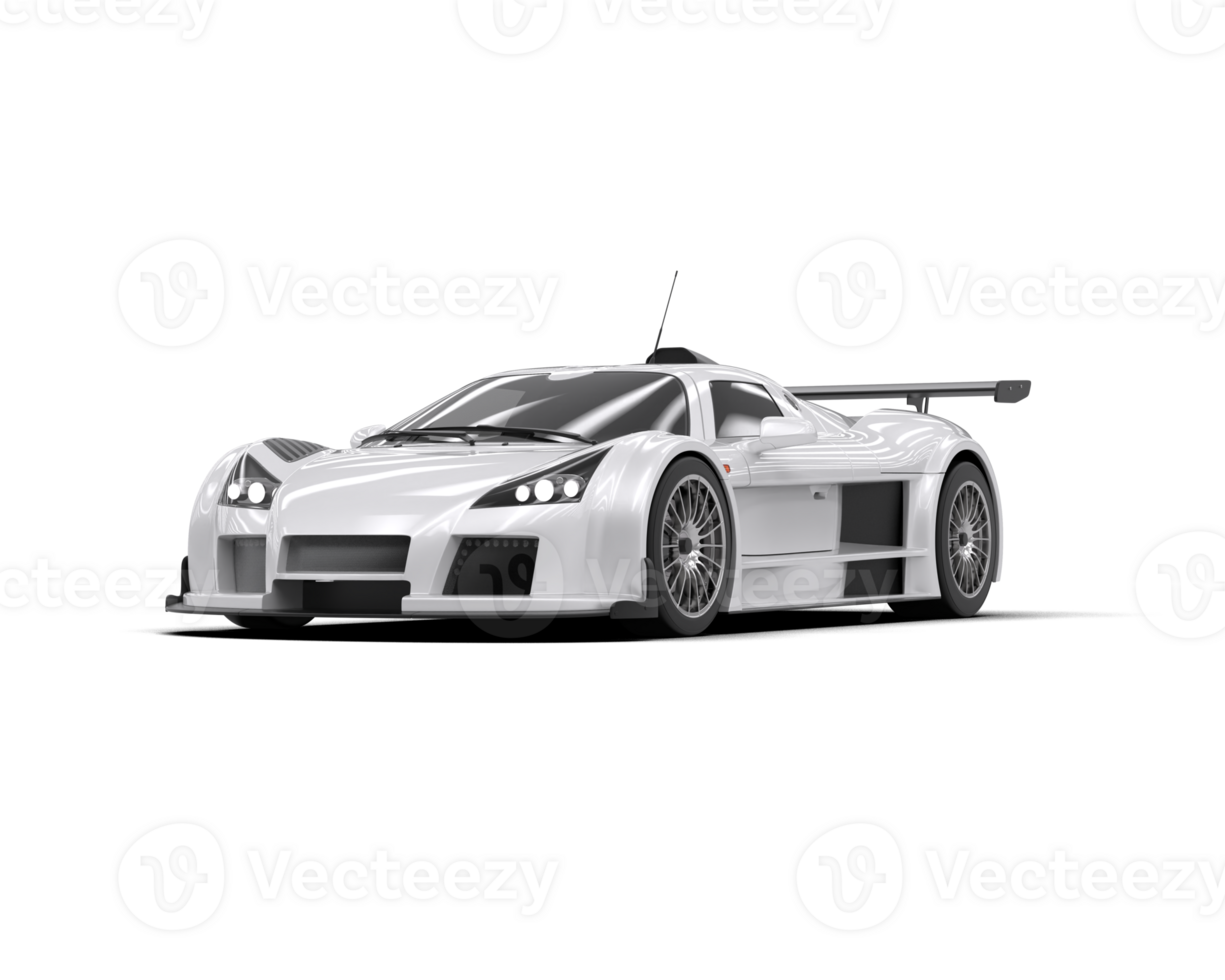 Realistic race car isolated on background. 3d rendering - illustration png