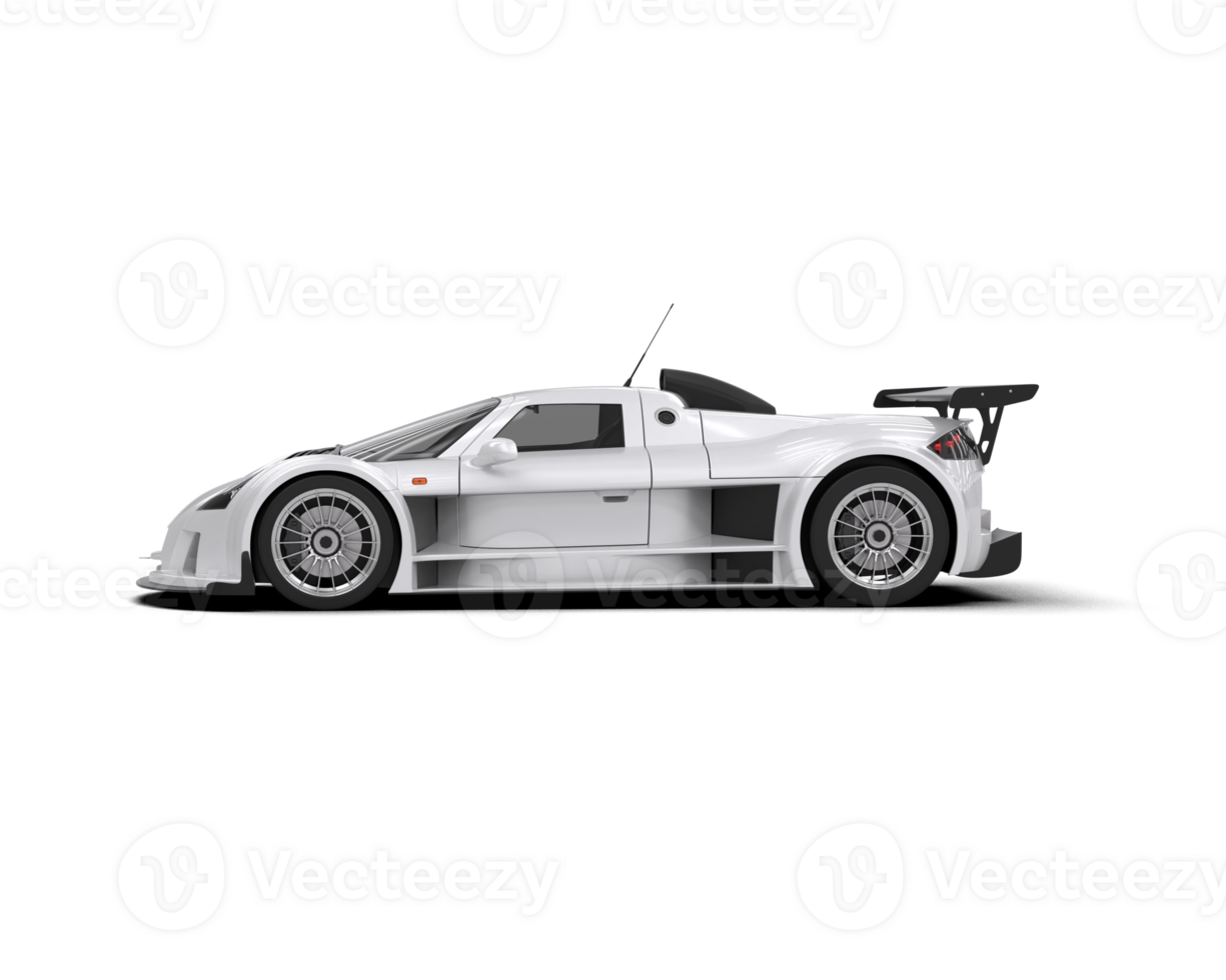 Realistic race car isolated on background. 3d rendering - illustration png