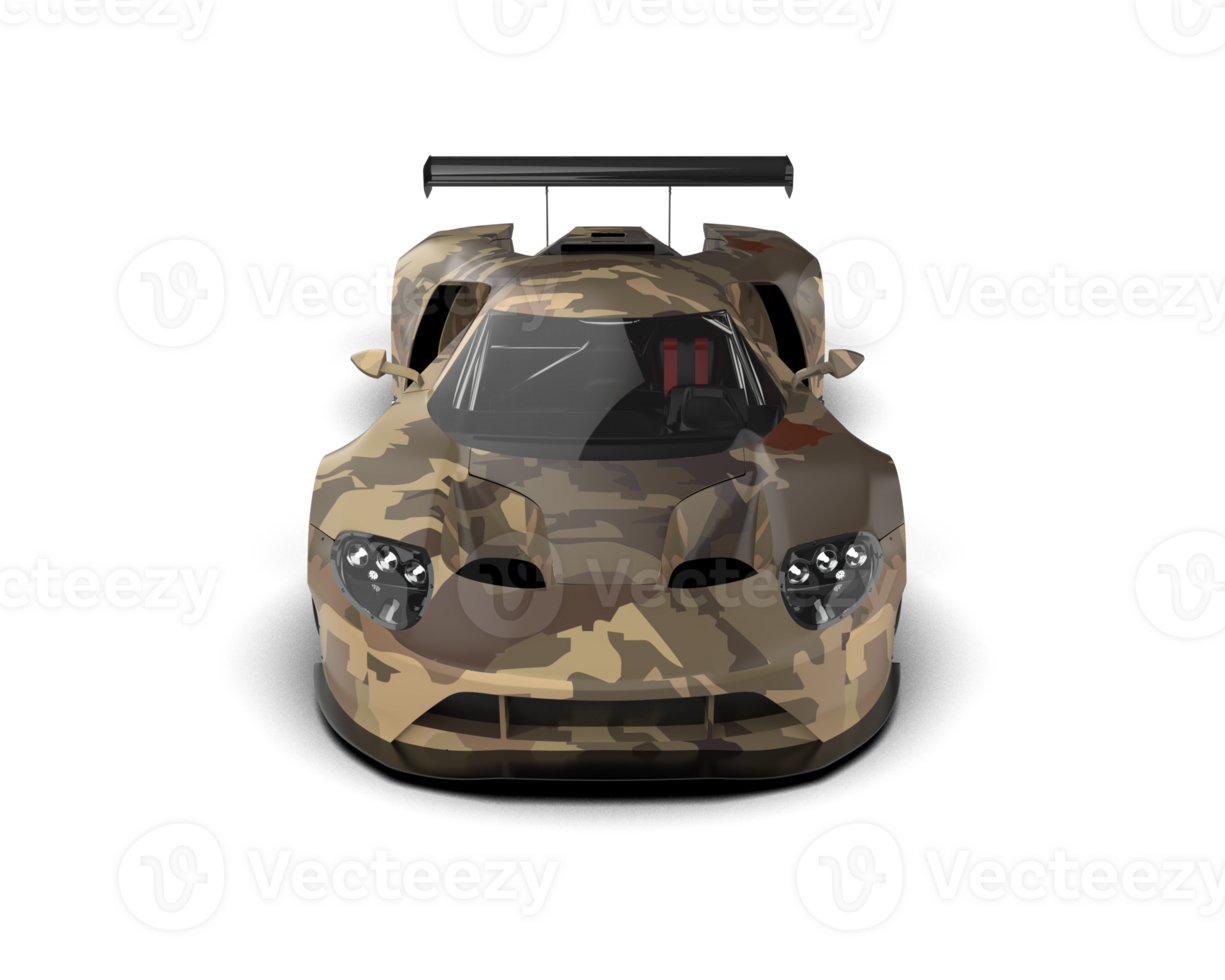Realistic race car isolated on background. 3d rendering - illustration png