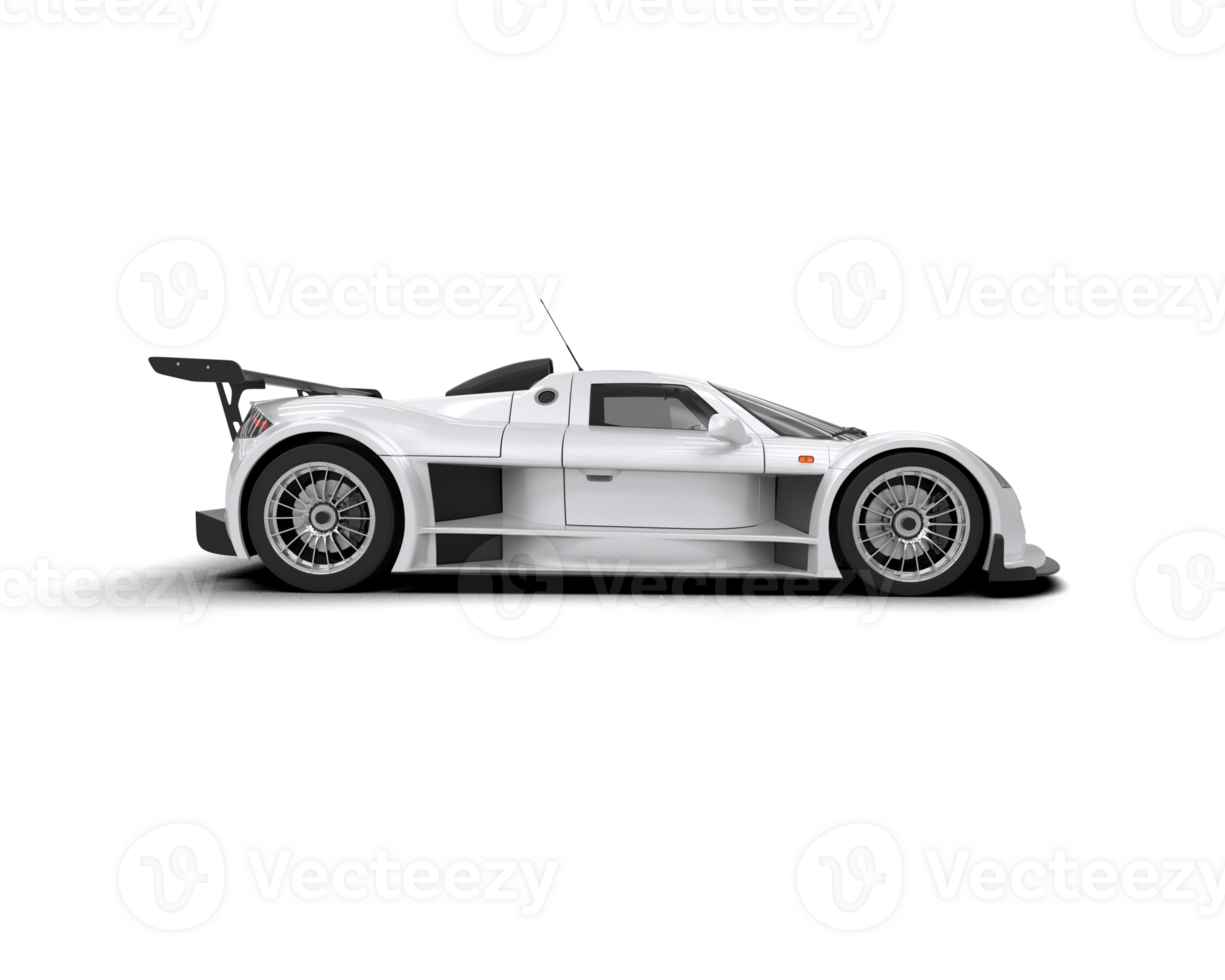 Realistic race car isolated on background. 3d rendering - illustration png
