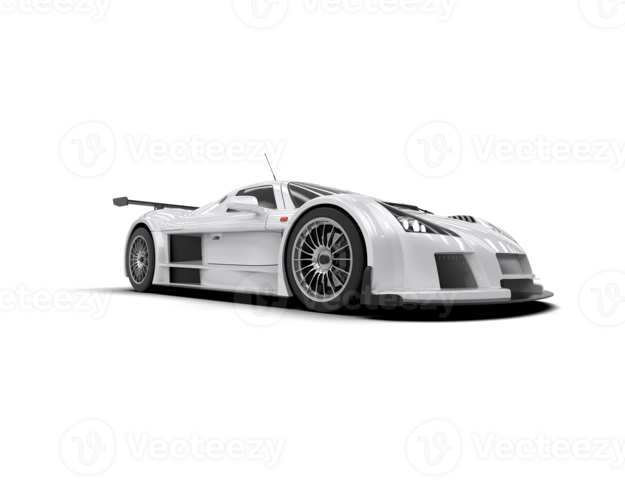 Realistic race car isolated on background. 3d rendering - illustration png