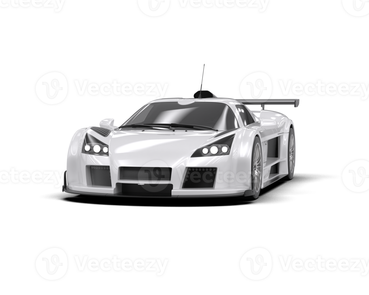 Realistic race car isolated on background. 3d rendering - illustration png