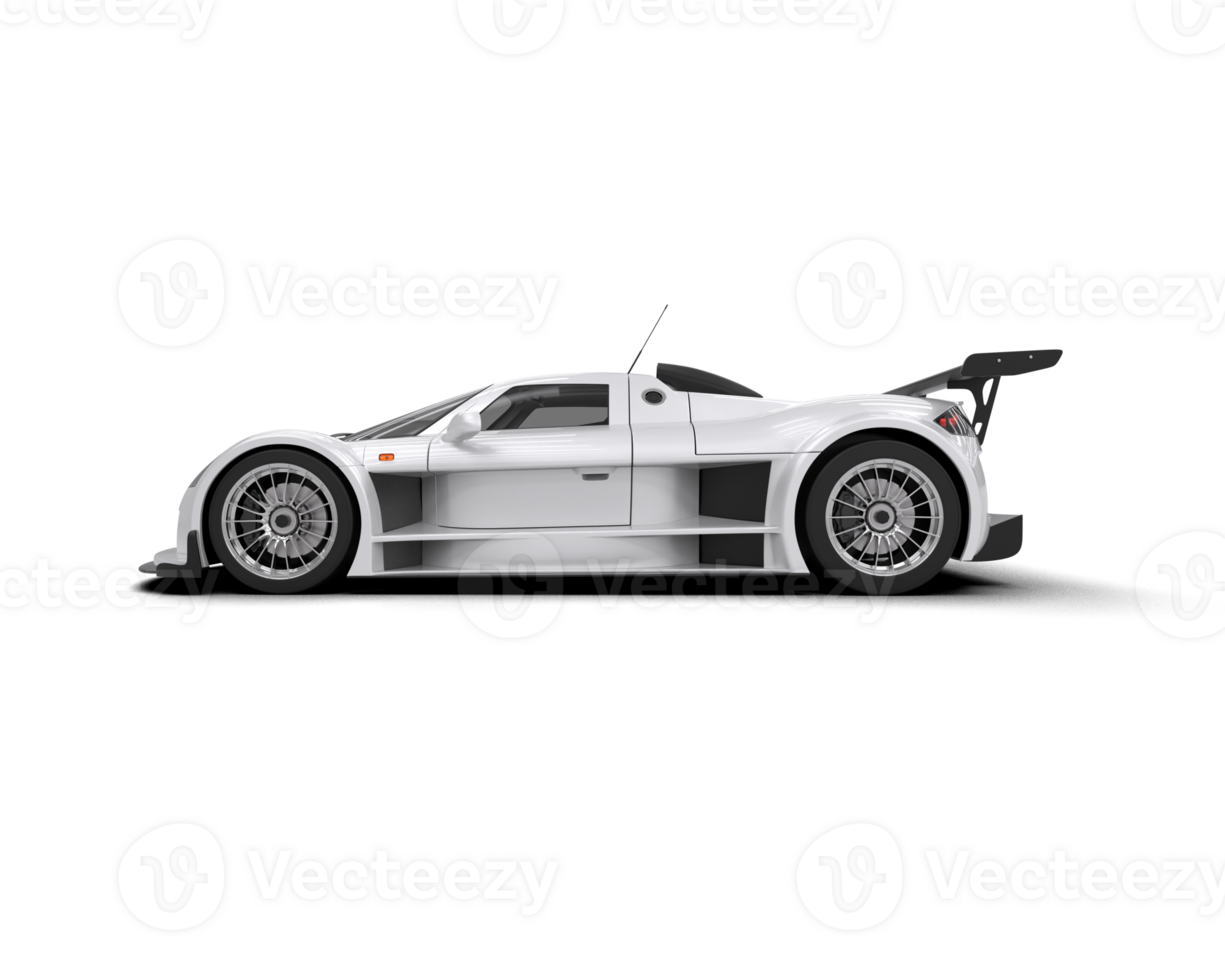 Realistic race car isolated on background. 3d rendering - illustration png
