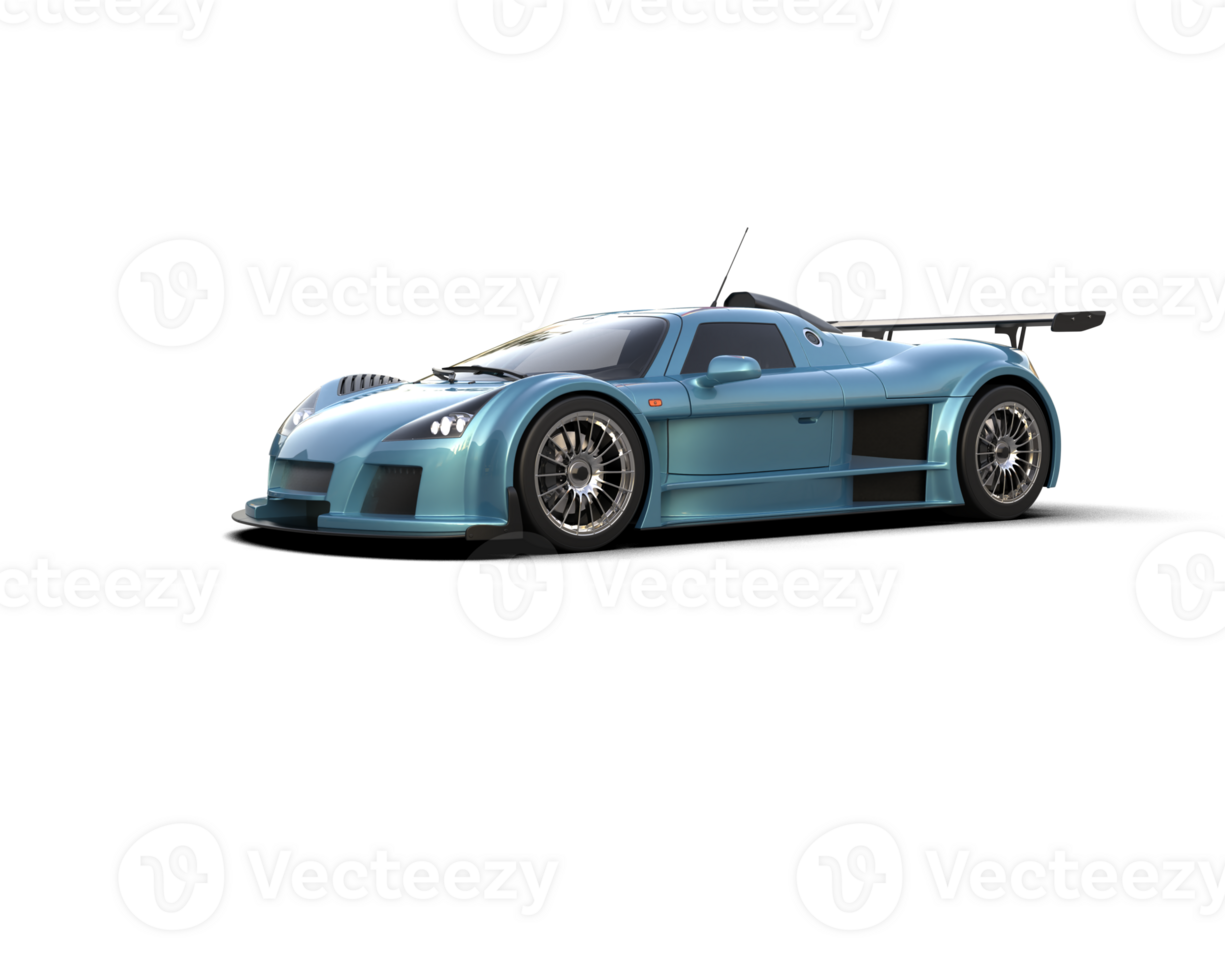 Realistic race car isolated on background. 3d rendering - illustration png