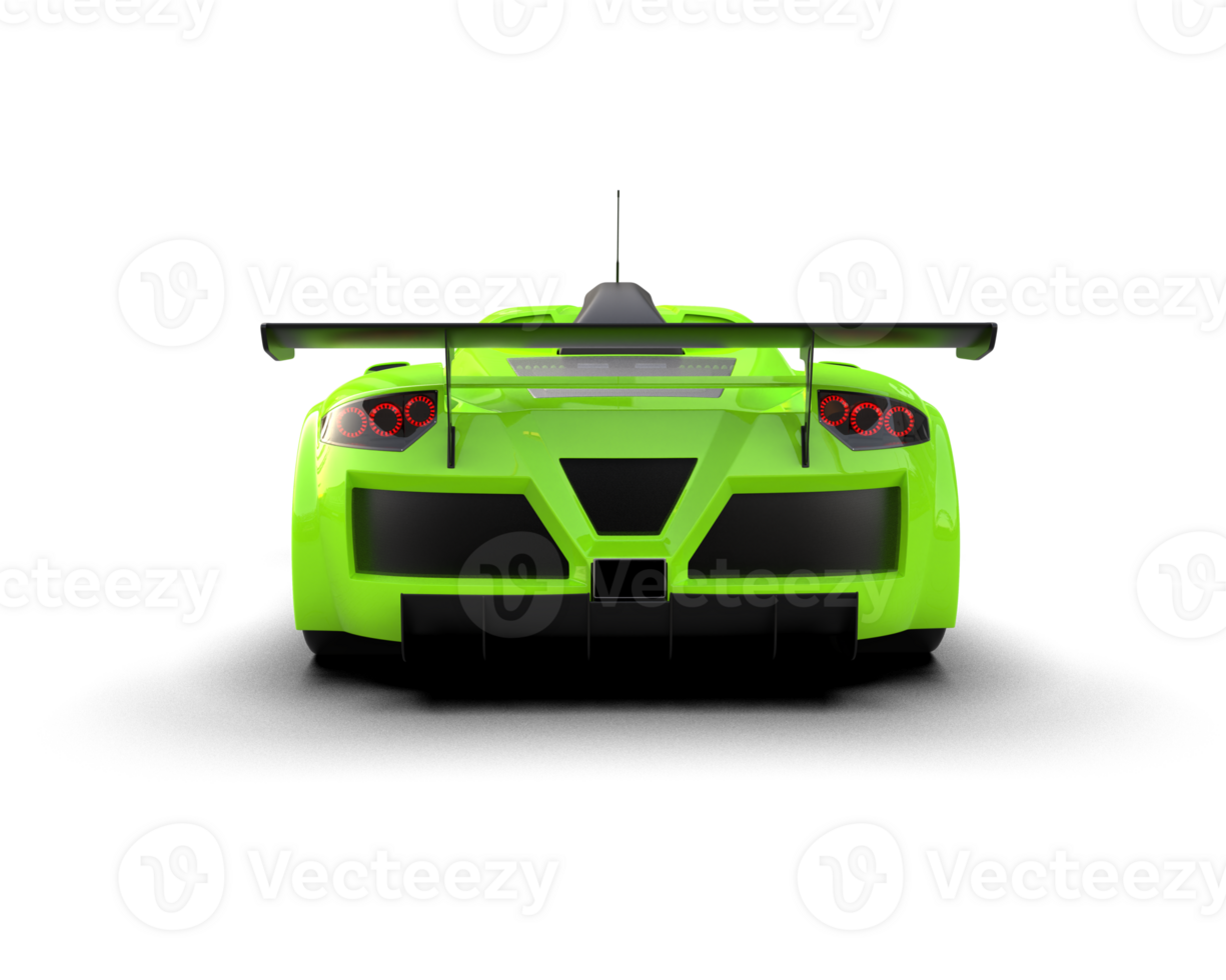 Realistic race car isolated on background. 3d rendering - illustration png