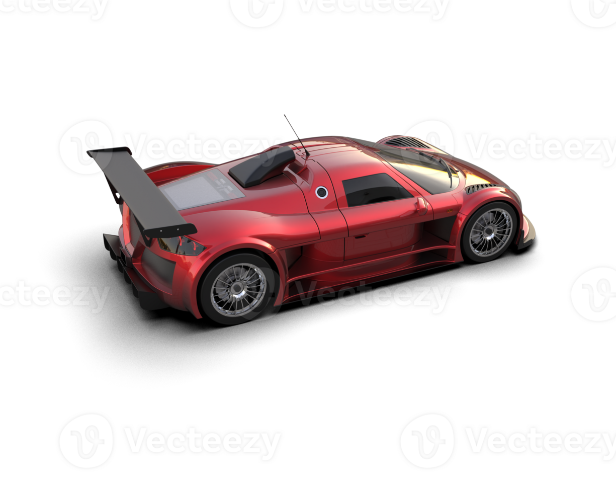 Realistic race car isolated on background. 3d rendering - illustration png