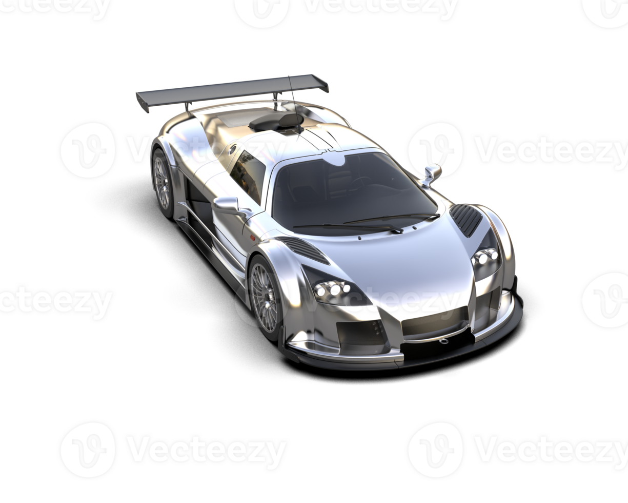 Realistic race car isolated on background. 3d rendering - illustration png