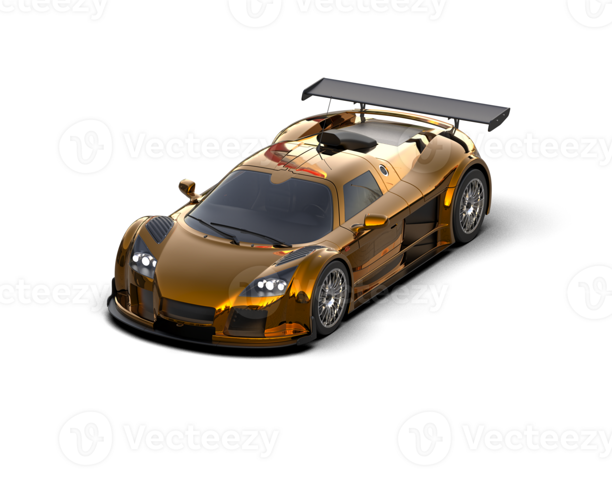 Realistic race car isolated on background. 3d rendering - illustration png