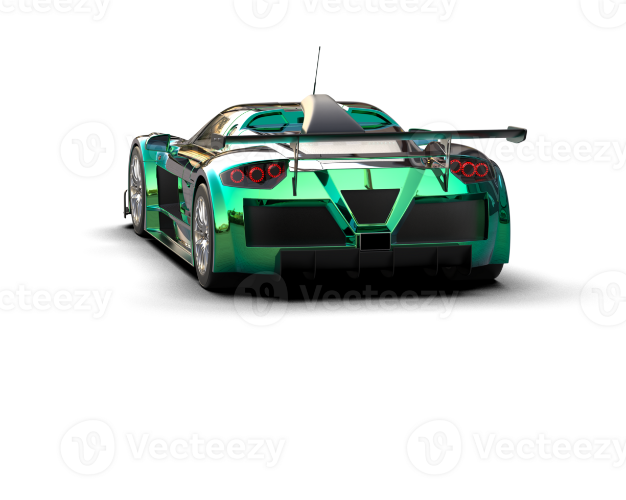 Realistic race car isolated on background. 3d rendering - illustration png