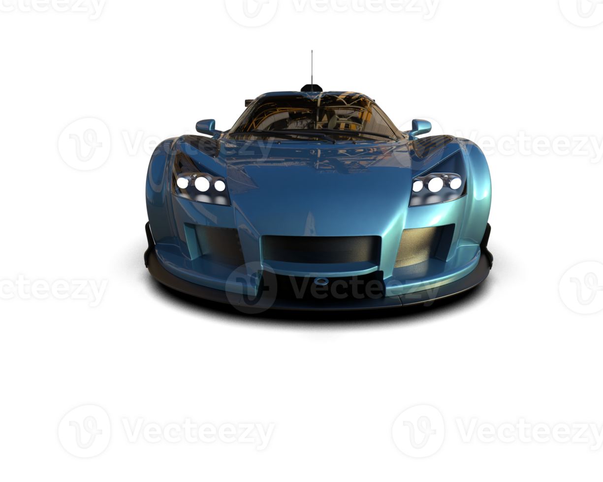 Realistic race car isolated on background. 3d rendering - illustration png