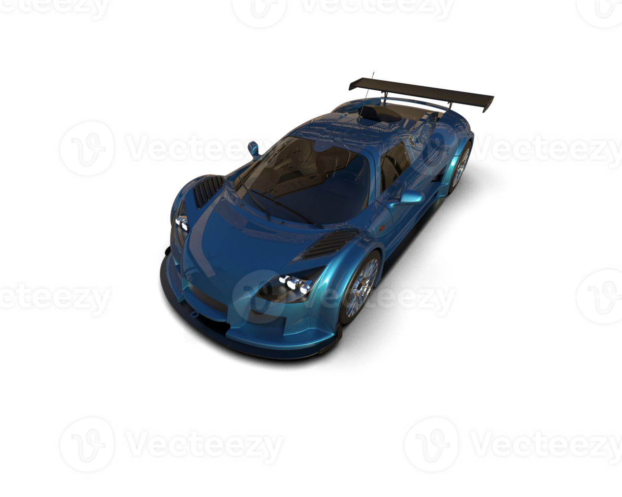 Realistic race car isolated on background. 3d rendering - illustration png