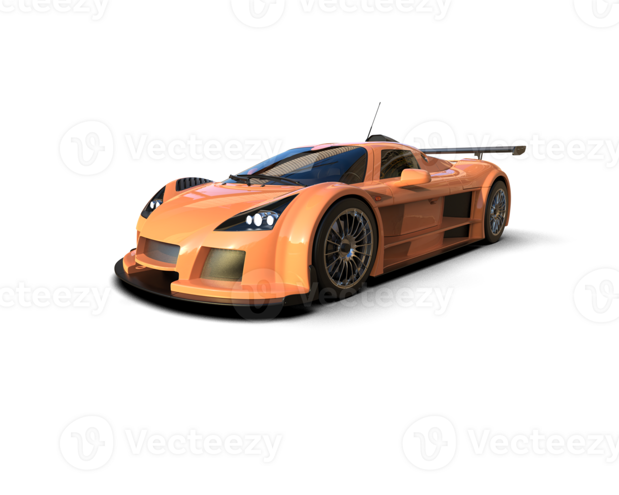 Realistic race car isolated on background. 3d rendering - illustration png