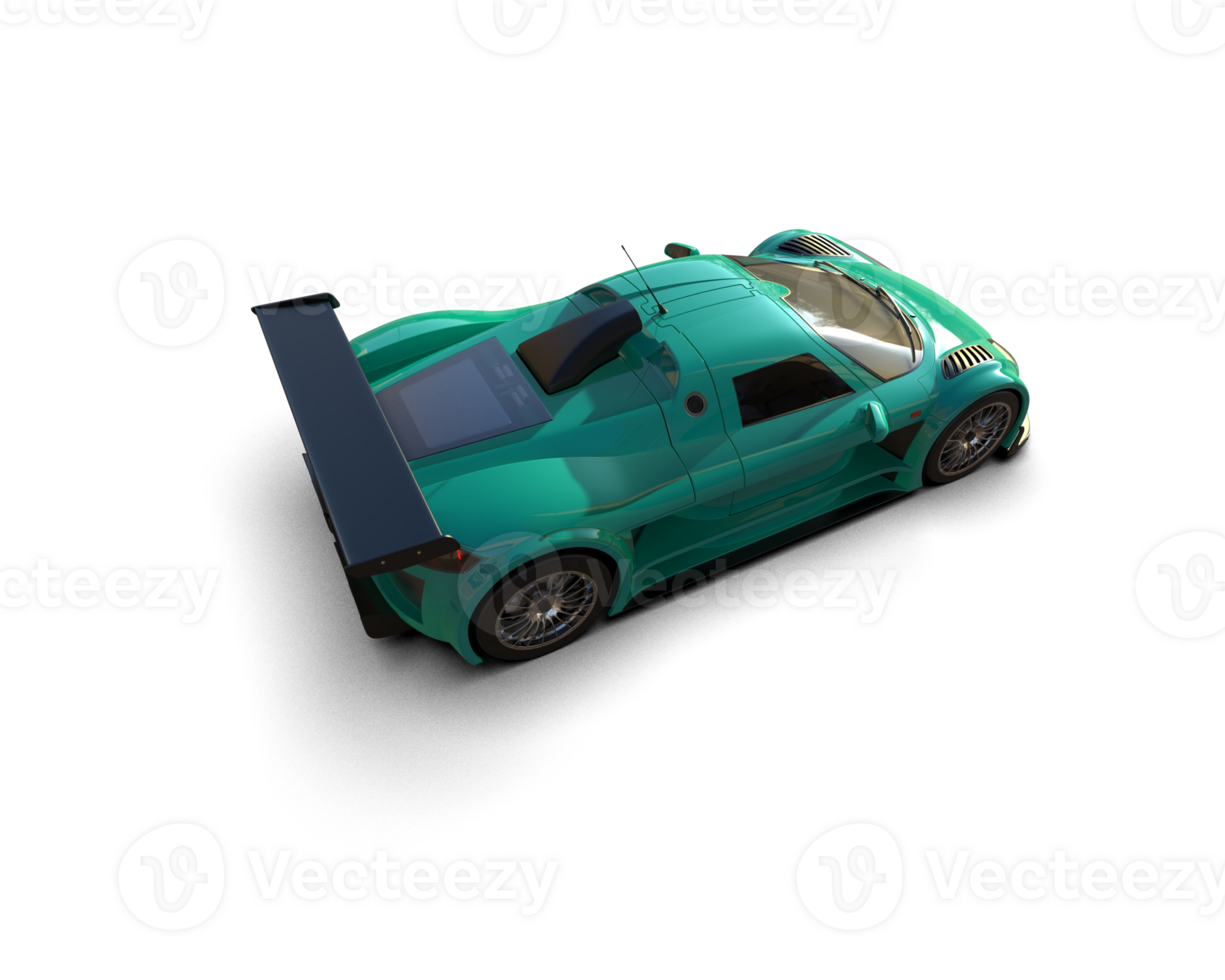 Realistic race car isolated on background. 3d rendering - illustration png