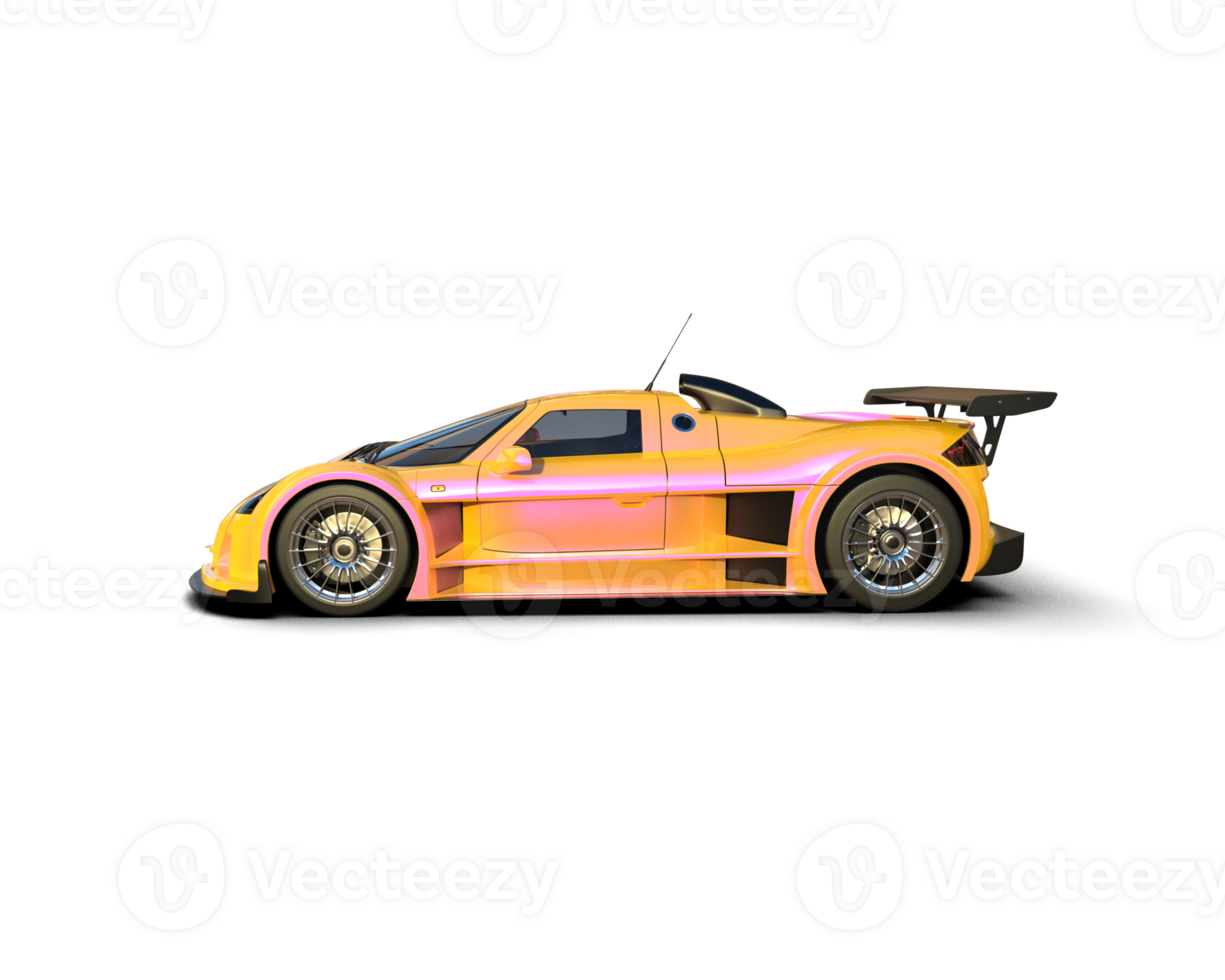 Realistic race car isolated on background. 3d rendering - illustration png