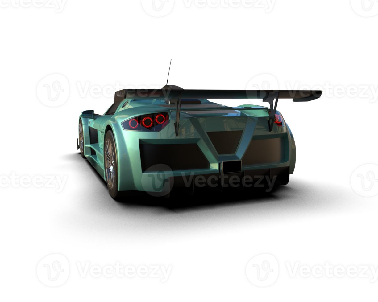 Realistic race car isolated on background. 3d rendering - illustration png