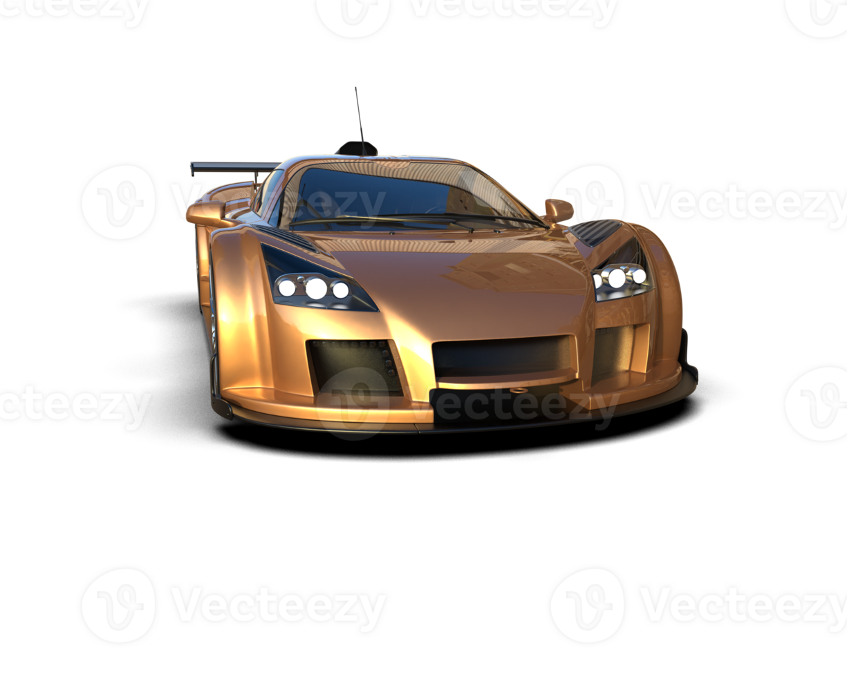 Realistic race car isolated on background. 3d rendering - illustration png