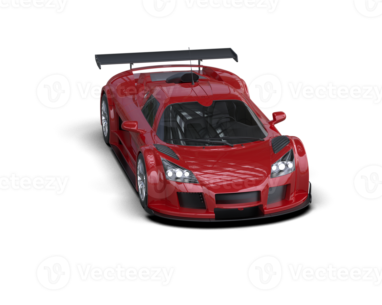 Realistic race car isolated on background. 3d rendering - illustration png