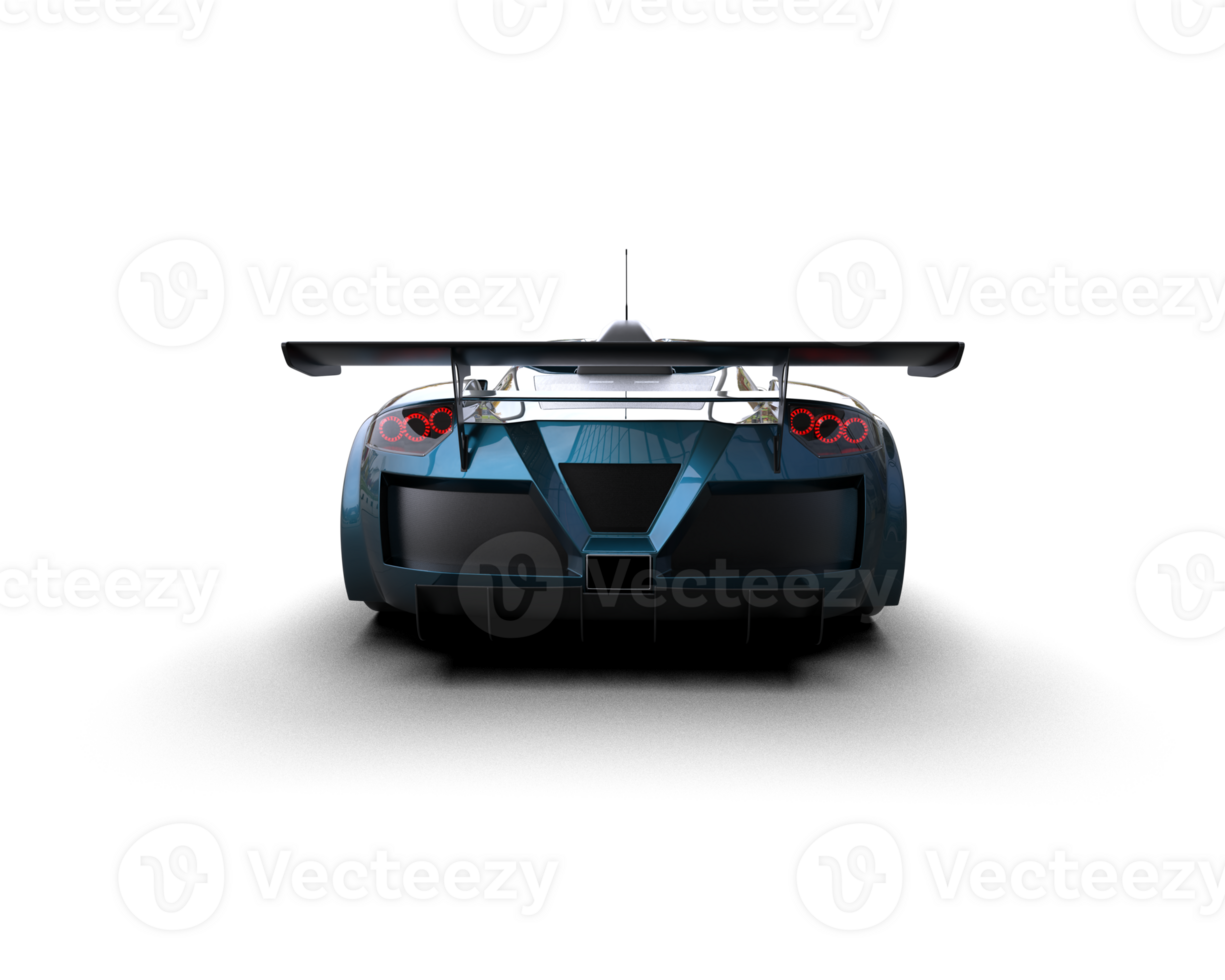 Realistic race car isolated on background. 3d rendering - illustration png
