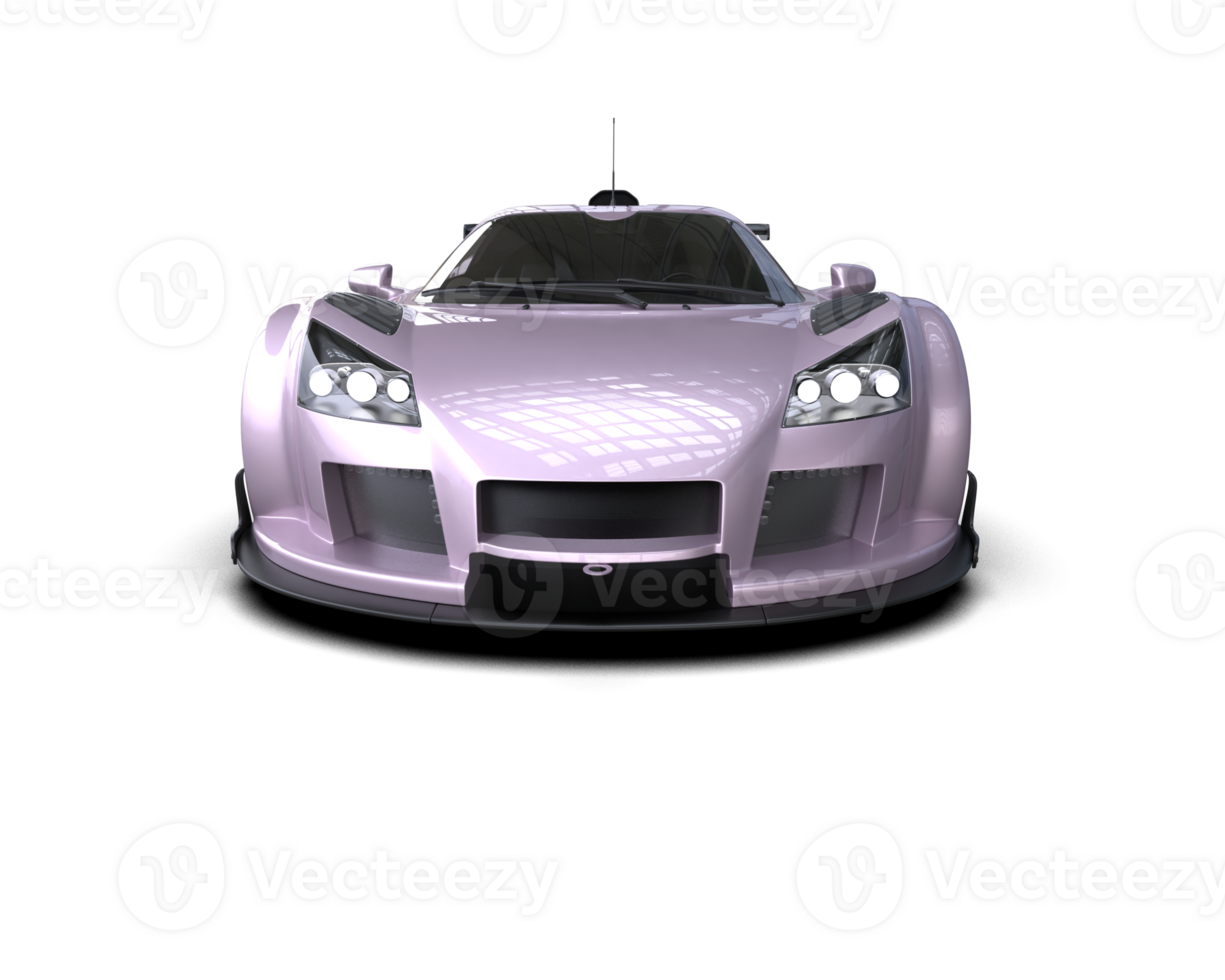Realistic race car isolated on background. 3d rendering - illustration png