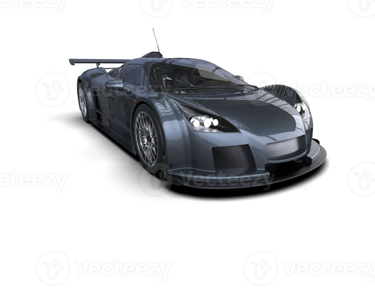 Realistic race car isolated on background. 3d rendering - illustration png