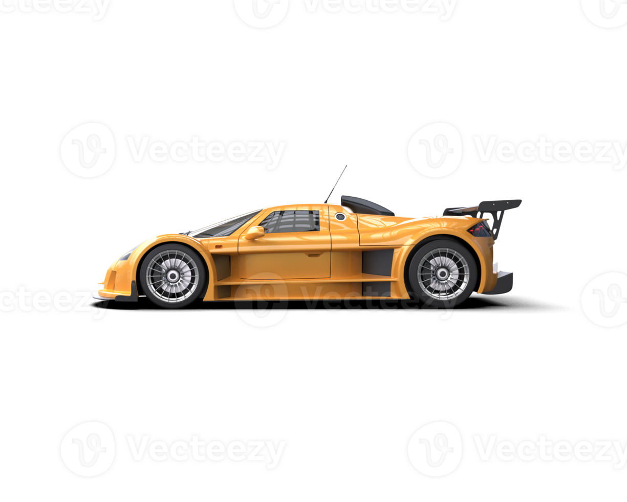 Realistic race car isolated on background. 3d rendering - illustration png