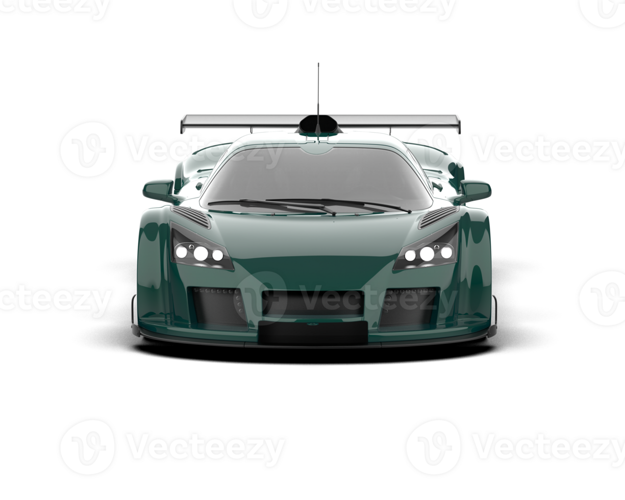 Realistic race car isolated on background. 3d rendering - illustration png