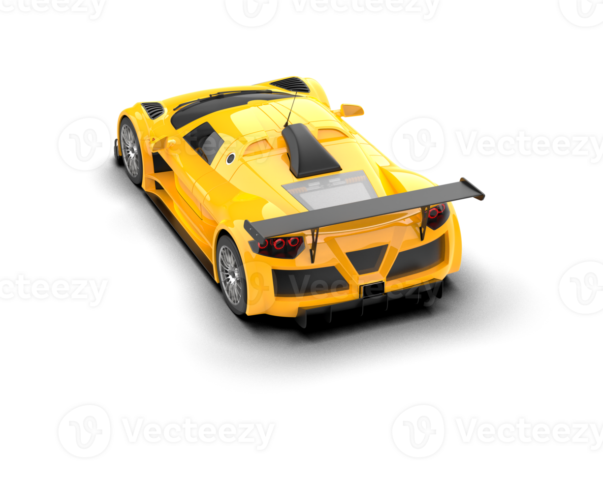 Realistic race car isolated on background. 3d rendering - illustration png
