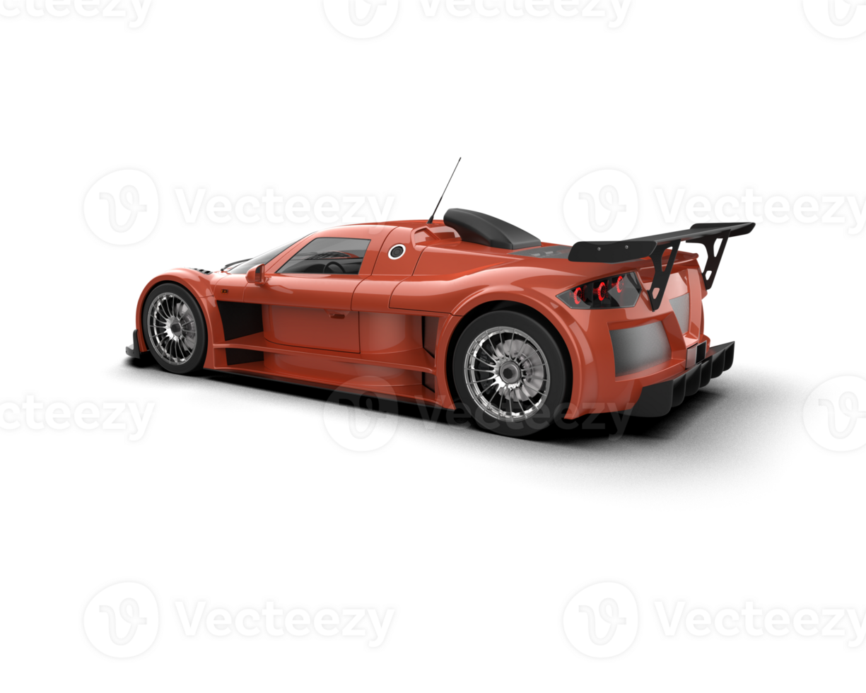 Realistic race car isolated on background. 3d rendering - illustration png