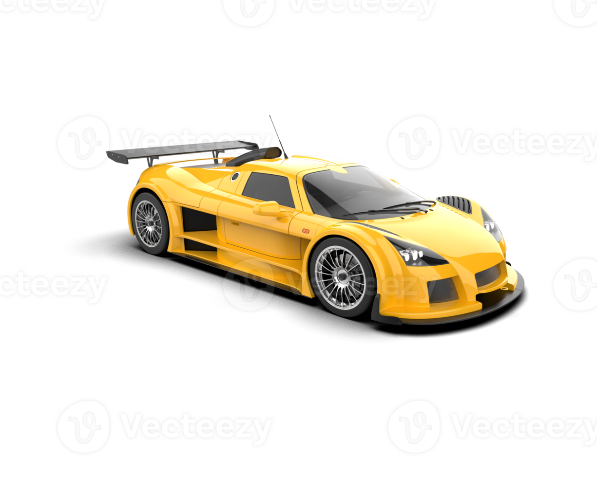 Realistic race car isolated on background. 3d rendering - illustration png