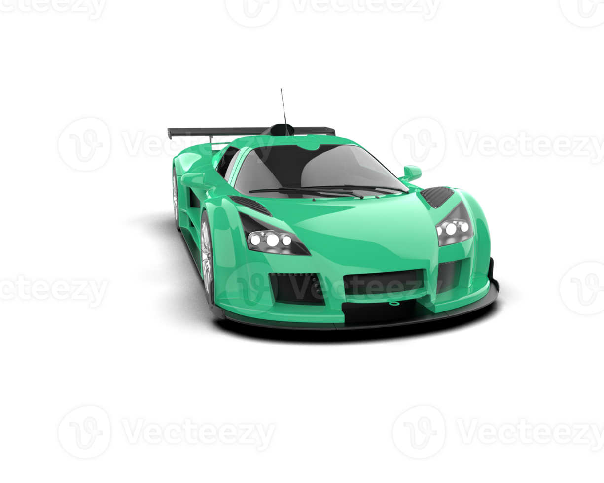 Realistic race car isolated on background. 3d rendering - illustration png