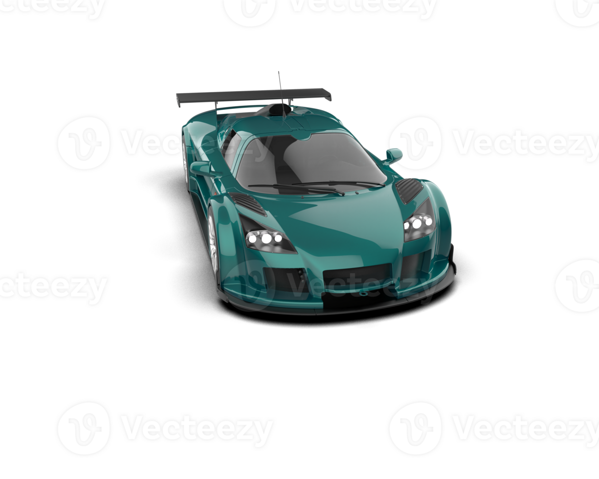 Realistic race car isolated on background. 3d rendering - illustration png