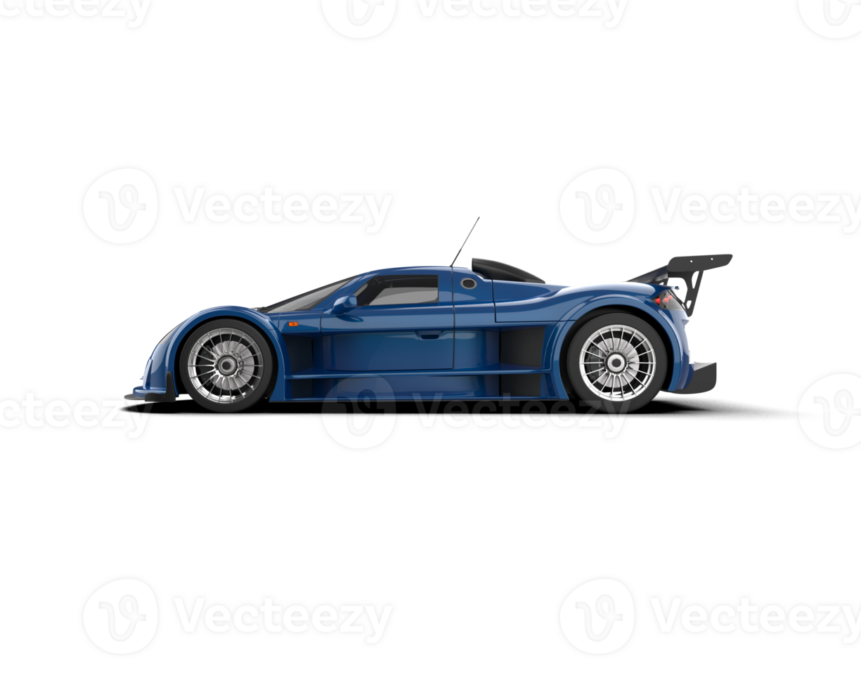Realistic race car isolated on background. 3d rendering - illustration png