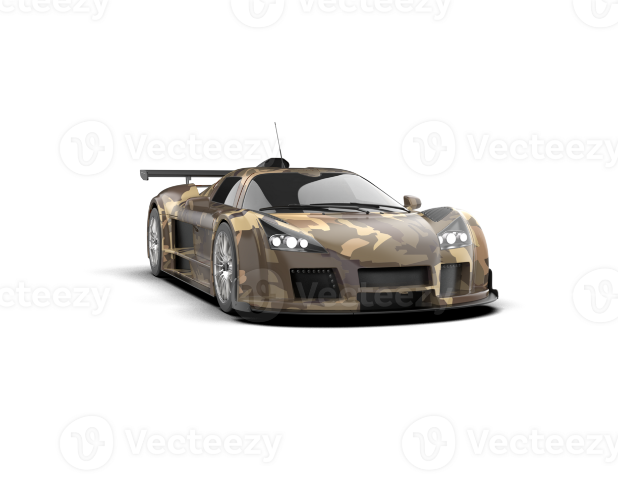 Realistic race car isolated on background. 3d rendering - illustration png