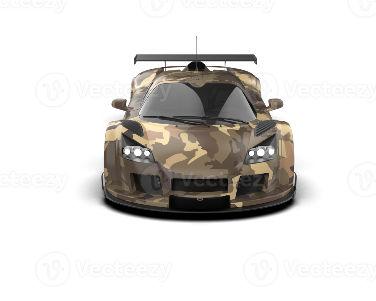 Realistic race car isolated on background. 3d rendering - illustration png